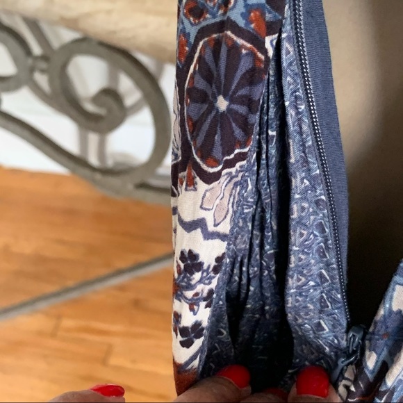 FREE PEOPLE Print Dress Boho Sheer Long Sleeves - Picture 10 of 12